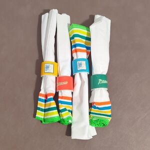 Set Of Picasso Ceramic Napkin Rings With Napkins 100% Cotton The Heart 1962
